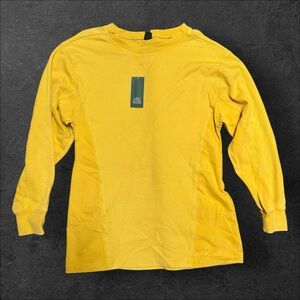 Yellow Waffle-Knit Thermal Top – NWT